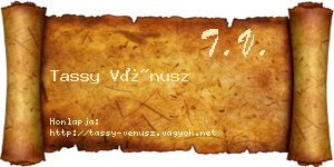 Tassy Vénusz névjegykártya